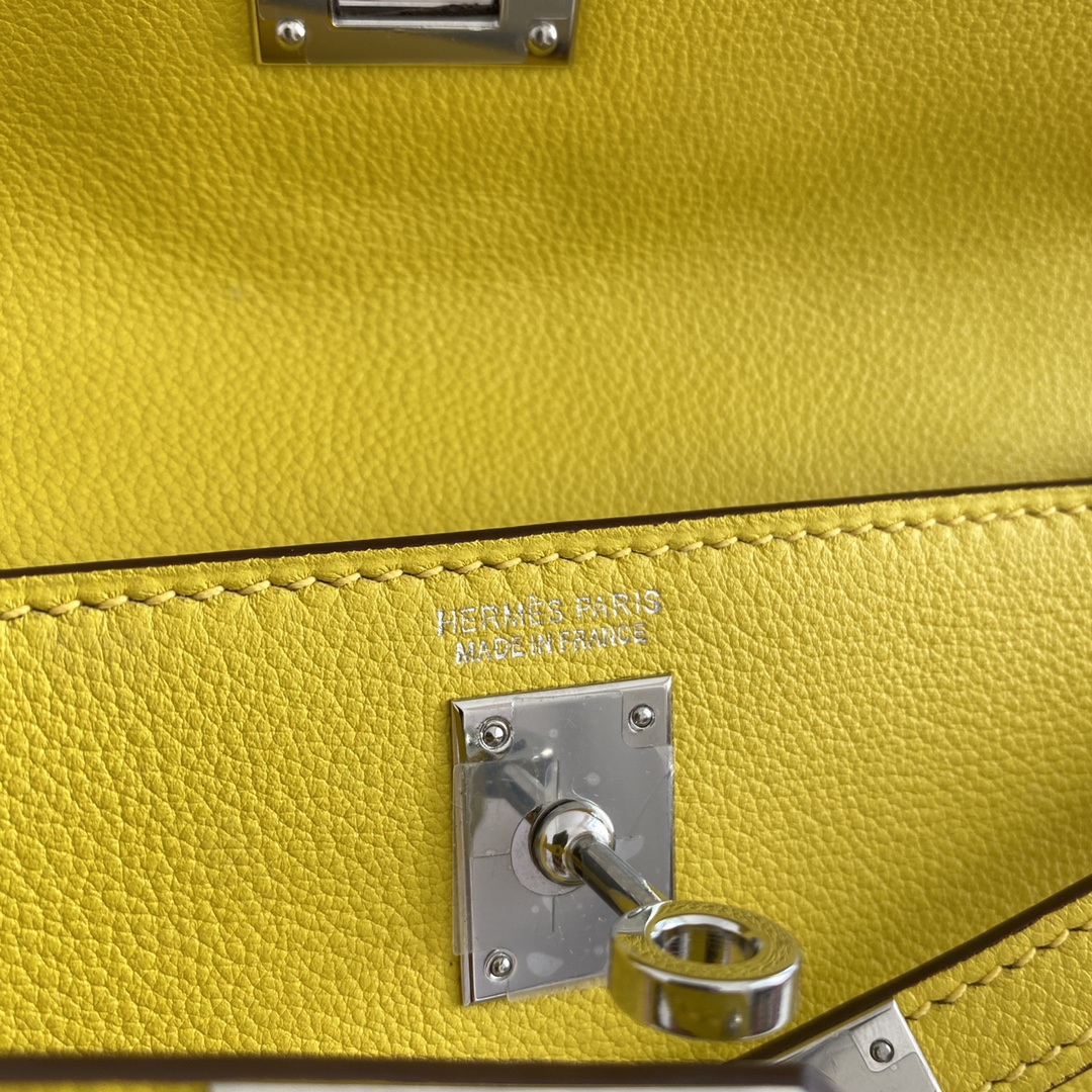 Hermes Kelly Danse Evercolor Bag In Yellow Color